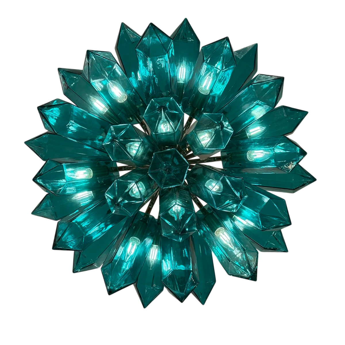 Maggia Murano Emerald Crystal Chandelier