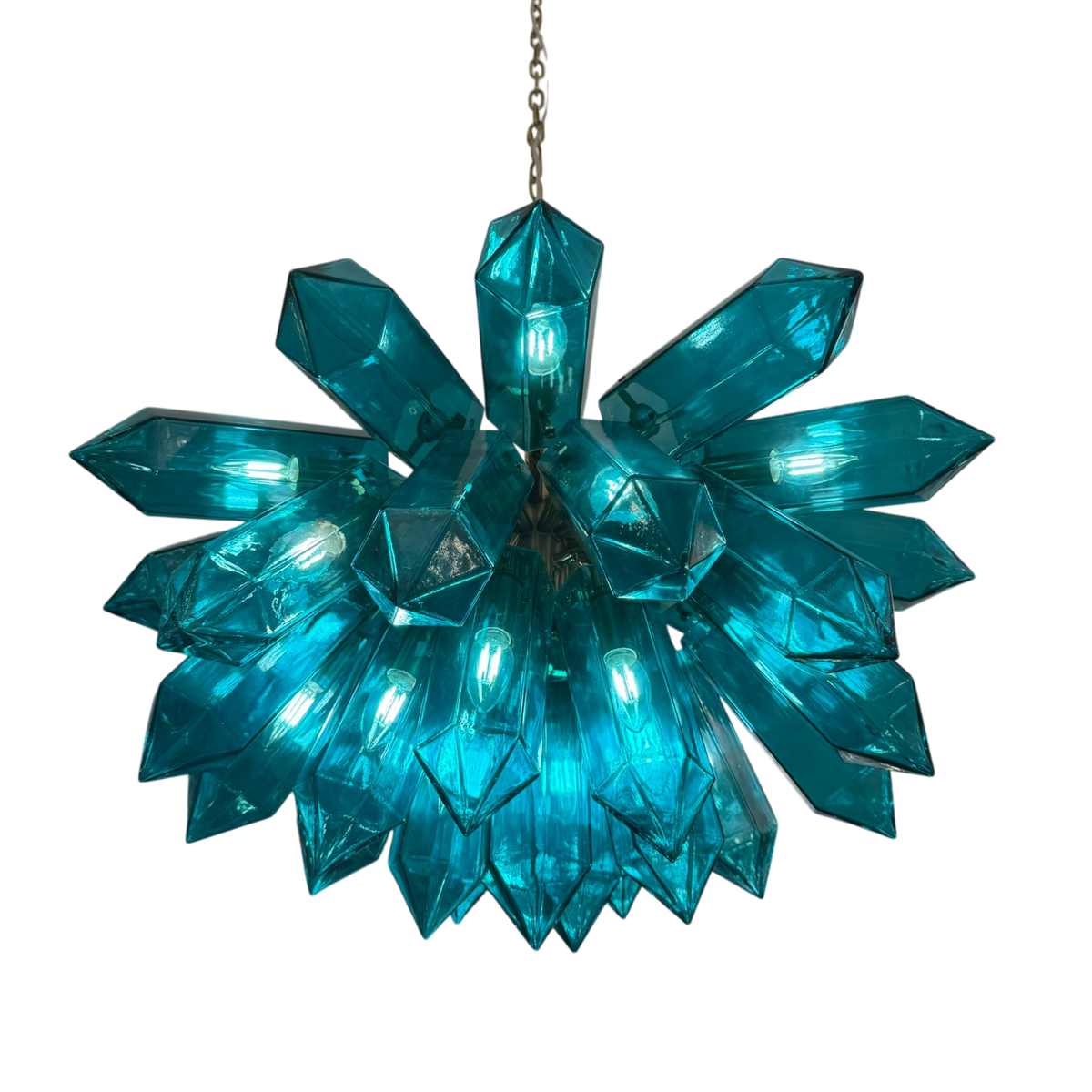 Maggia Murano Emerald Crystal Chandelier