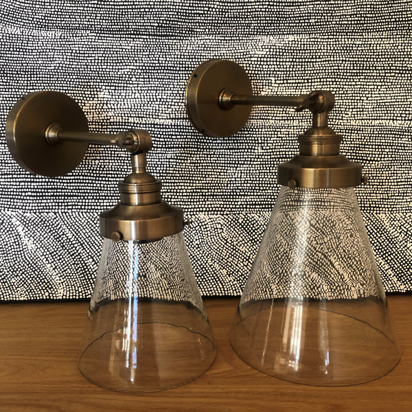 Marion Antique Brass Sconce Wall Light (Small D160mm) - 1 only