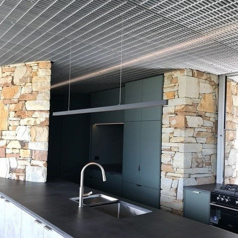 Riverina Low-Glare Matte-Black Linear LED Pendant Lamp