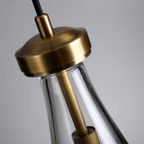 May Teardrop Glass Shade Statement Chandelier brass view