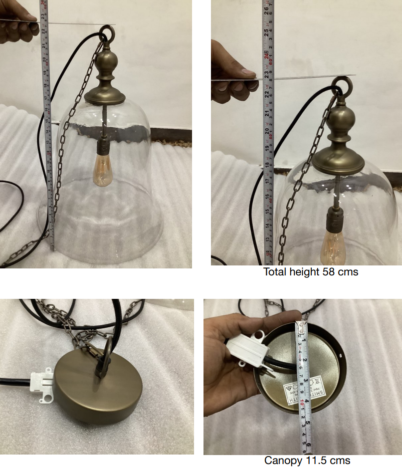 McLaughlin Large Glass Bell-shaped Pendant Lamp