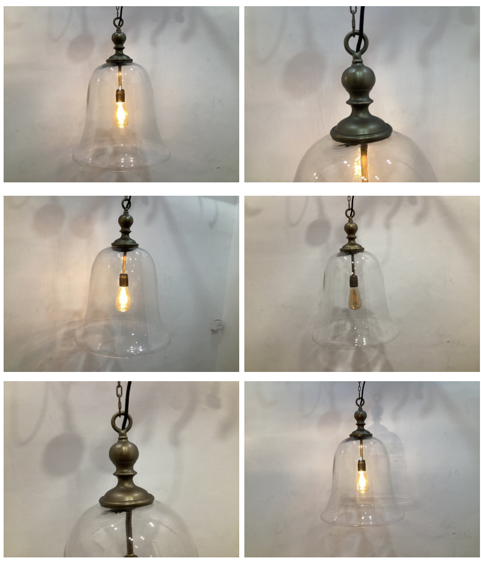 McLaughlin Large Glass Bell-shaped Pendant Lamp