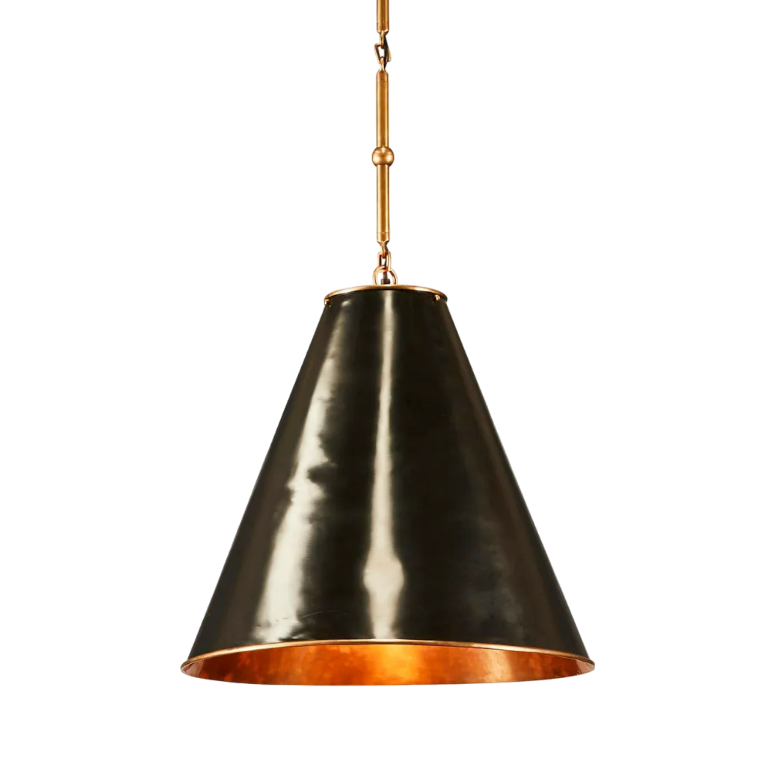 Monte Carlo Ceiling Pendant Large Black and Brass ELPIM51946GM