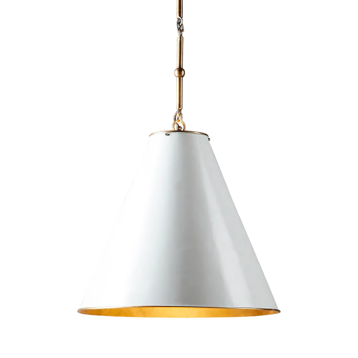 Monte Carlo Ceiling Pendant Large White and Brass ELPIM51946AB