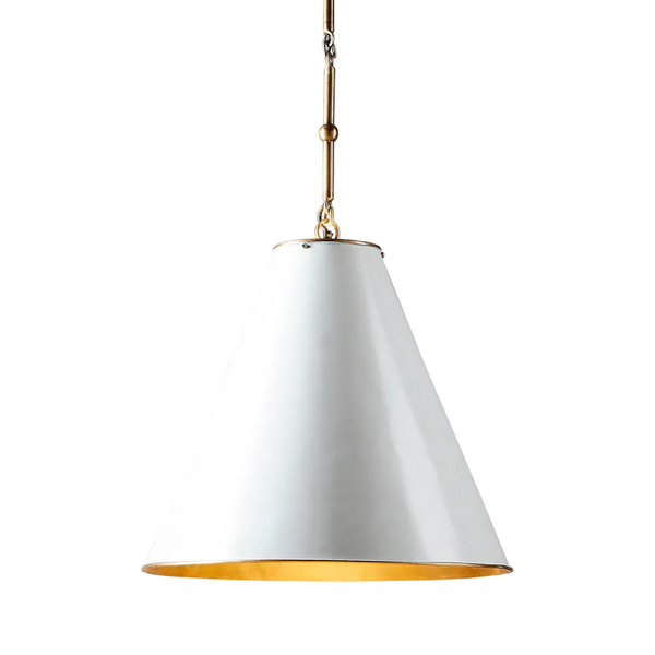 Monte Carlo Ceiling Pendant Large White and Brass (SKU ELPIM51946AB)