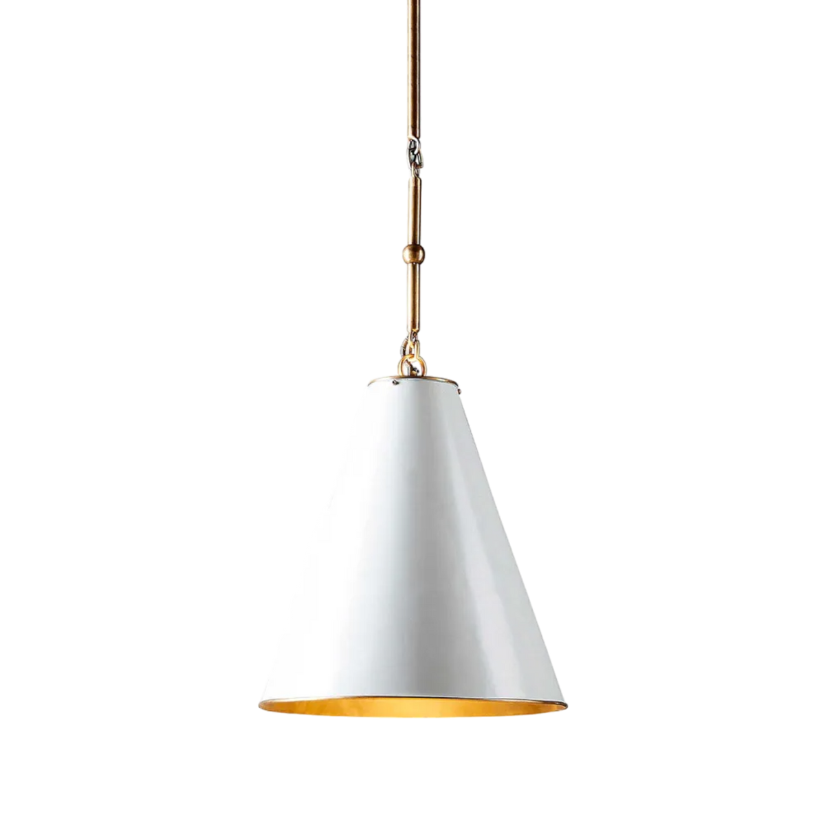 Monte Carlo Ceiling Pendant Small White and Brass ELPIM51946SAB