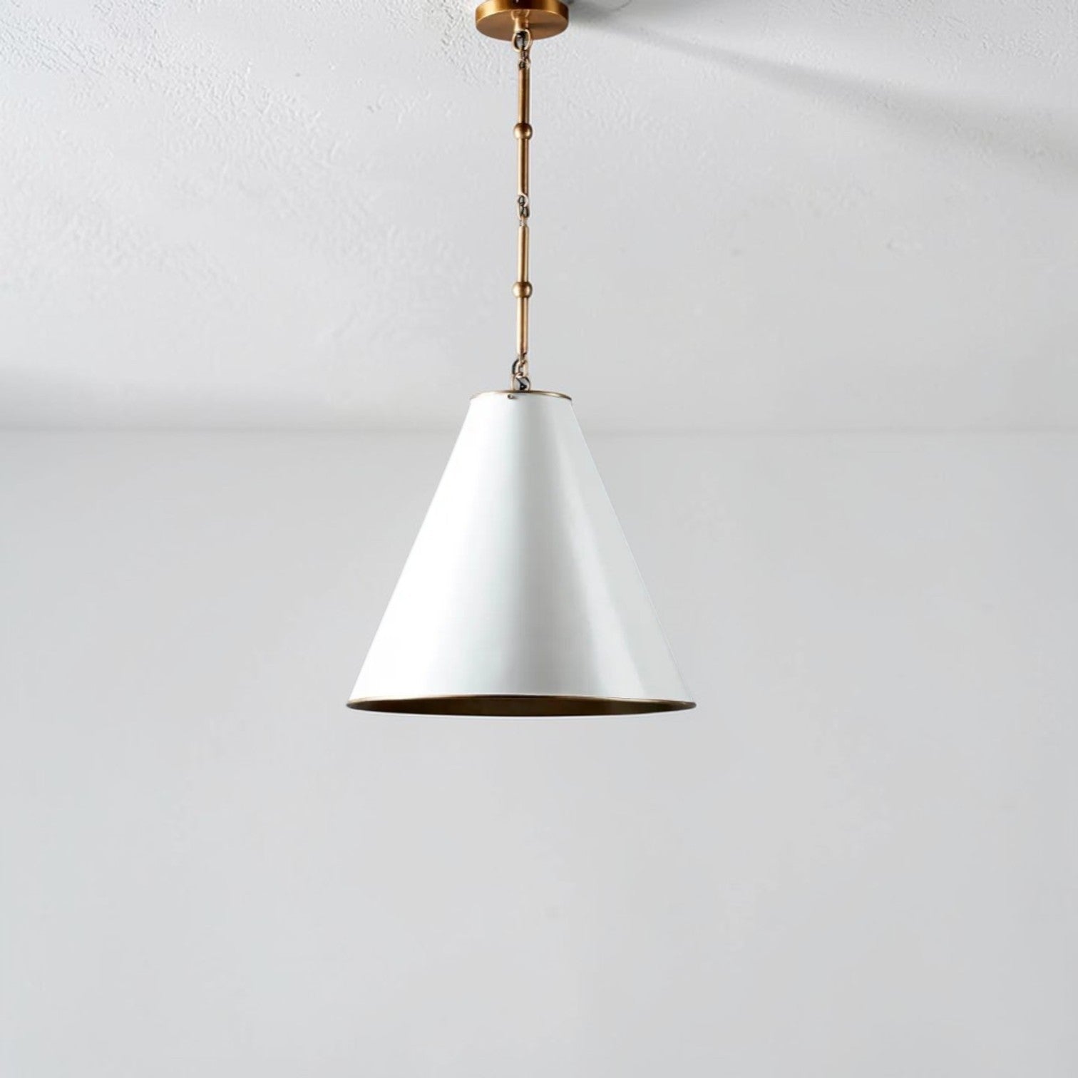 Monte Carlo Ceiling Pendant Large White and Brass ELPIM51946AB
