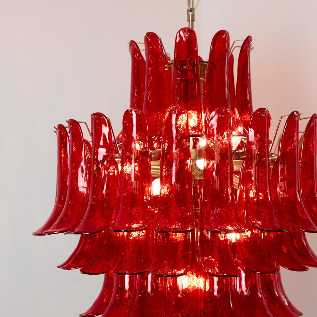 Illaria Murano Crimson Cascade Chandelier
