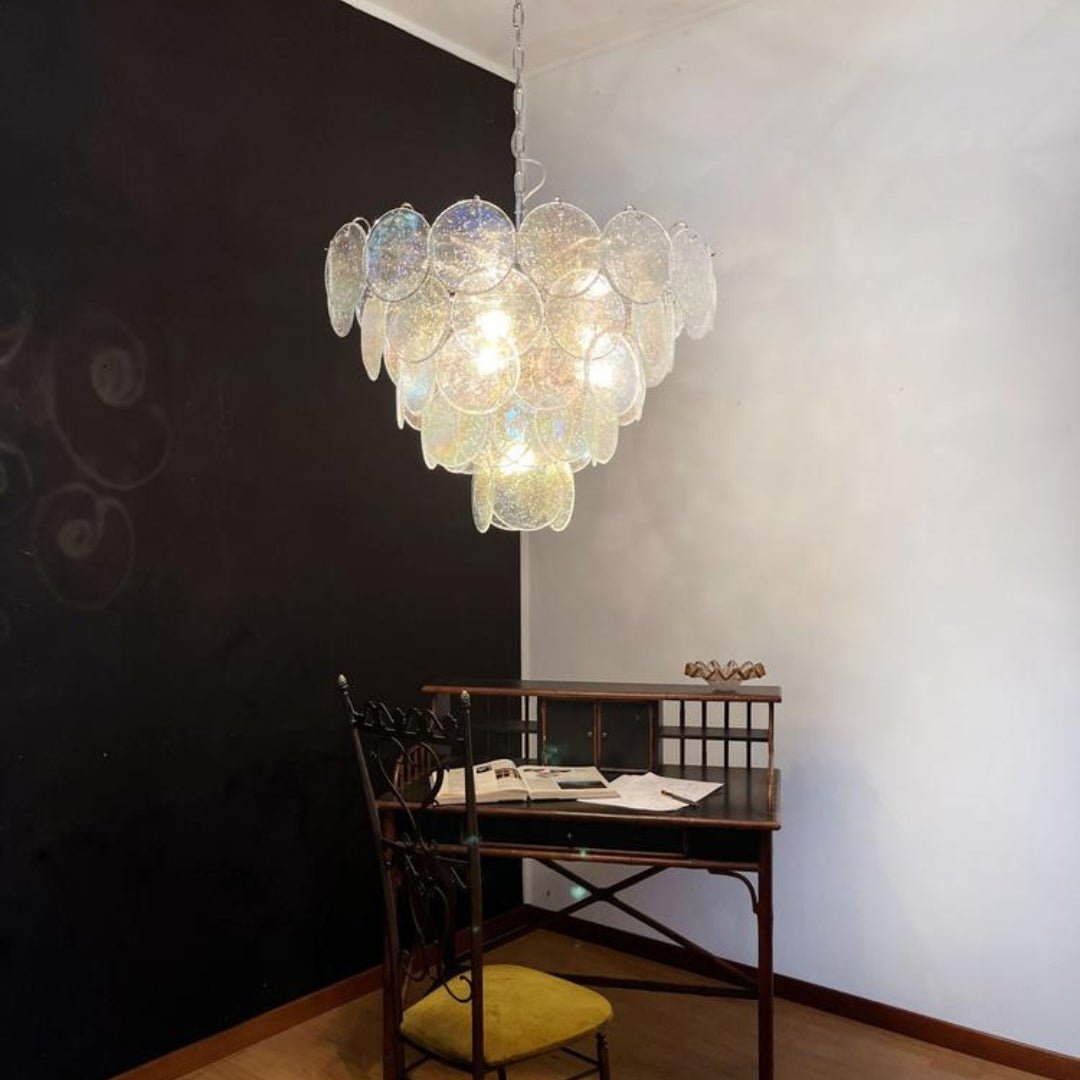 Silvia Murano Disc Iridescent Chandelier