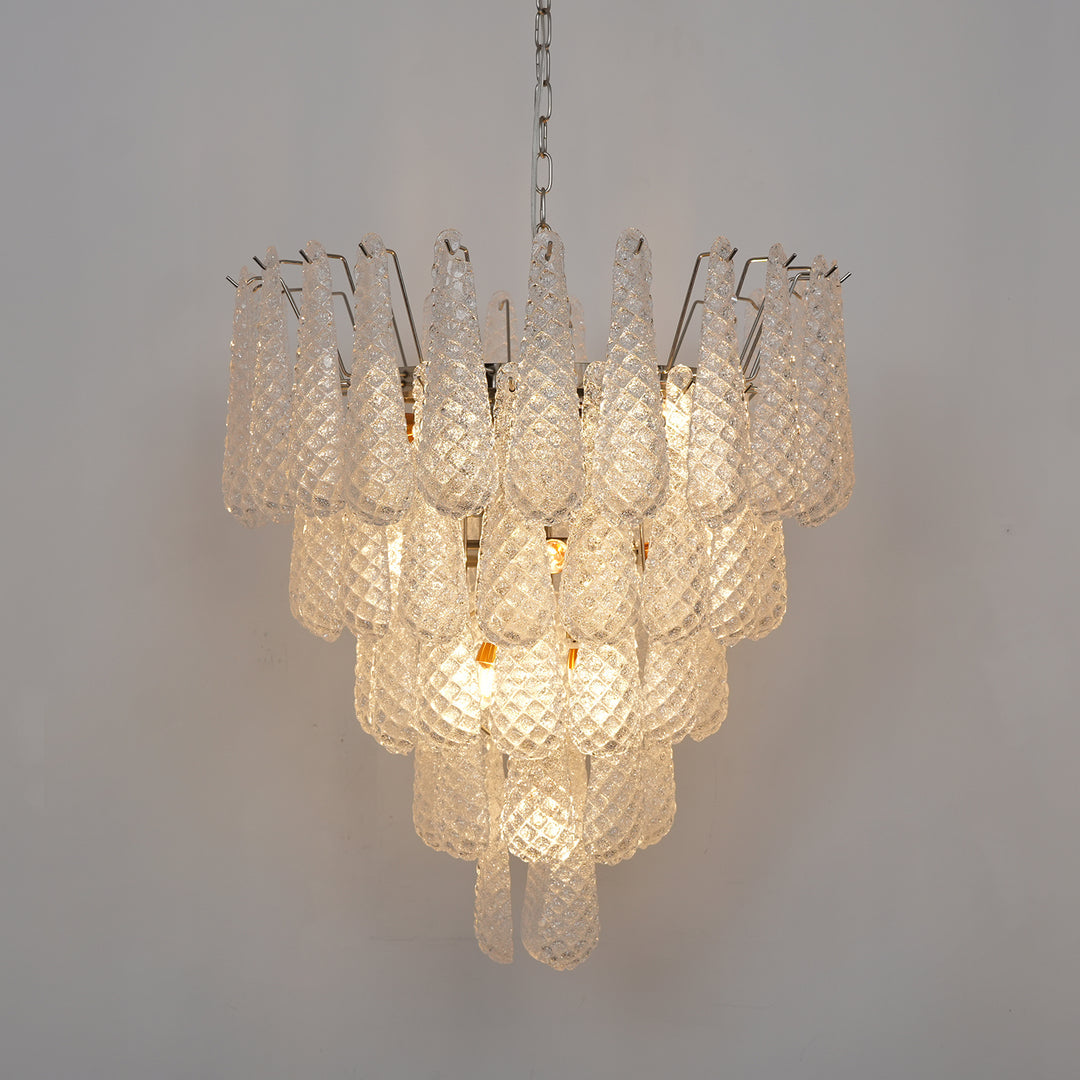 Mirabella Murano Glass Droplet Chandelier - 5 layer