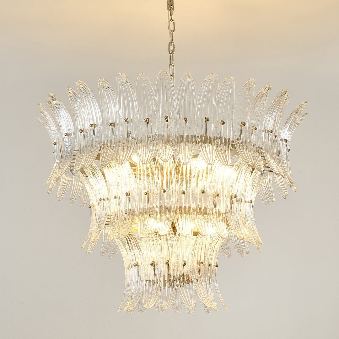 Marta Murano Palmette Chandelier 3 layer