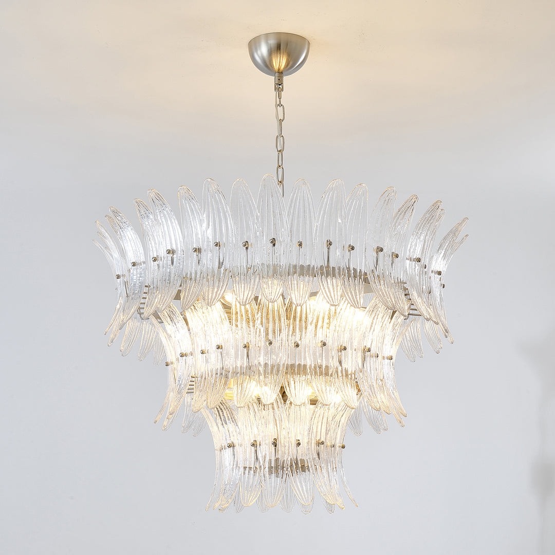 Marta Murano Palmette Chandelier 3 layer
