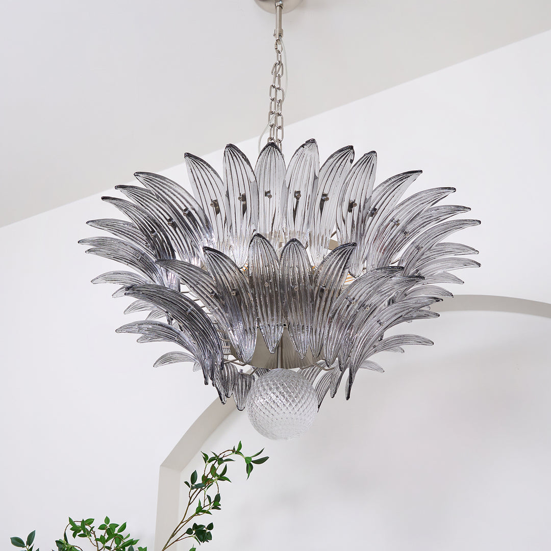 Rina Murano Palmette Transparent Chandelier