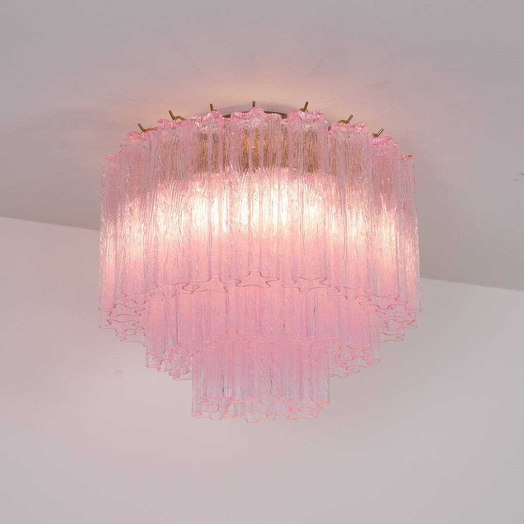 Giovanna Murano Pink Glass Ceiling Light