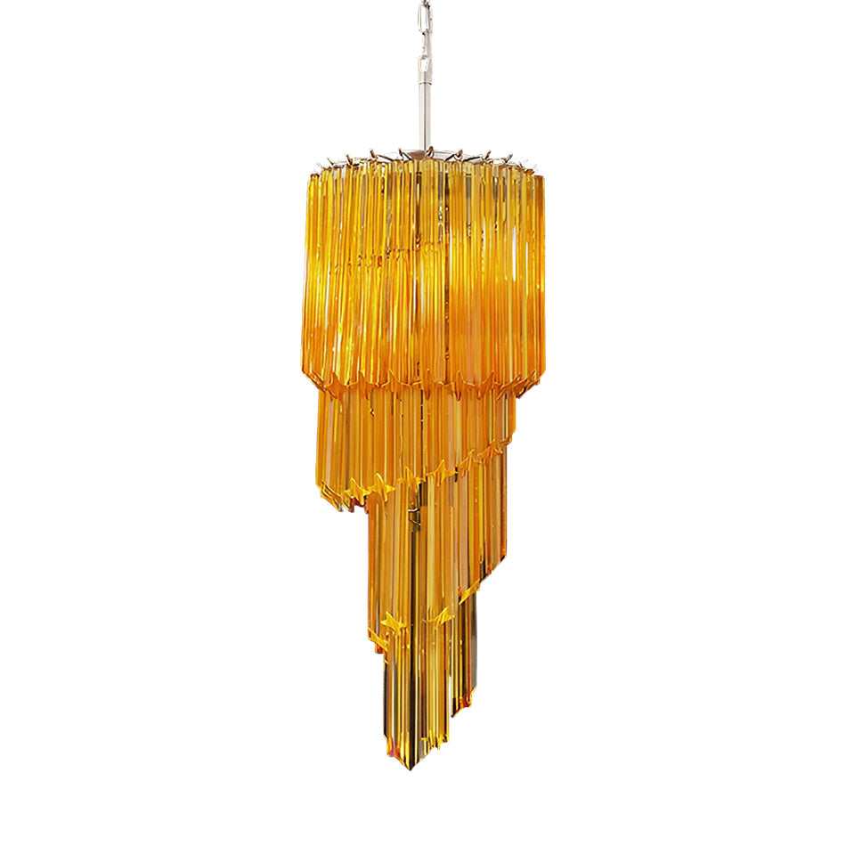 Ludovica Murano Spiral Prism Glass Chandelier