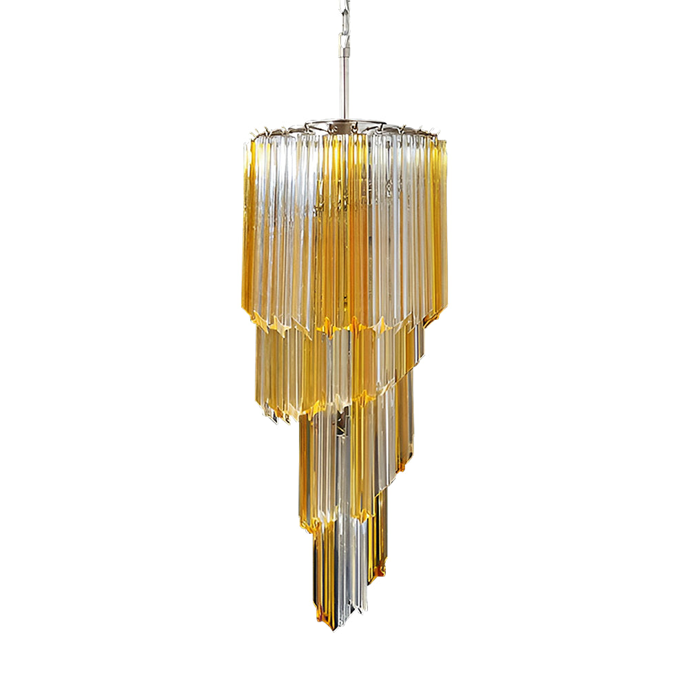 Ludovica Murano Spiral Prism Glass Chandelier