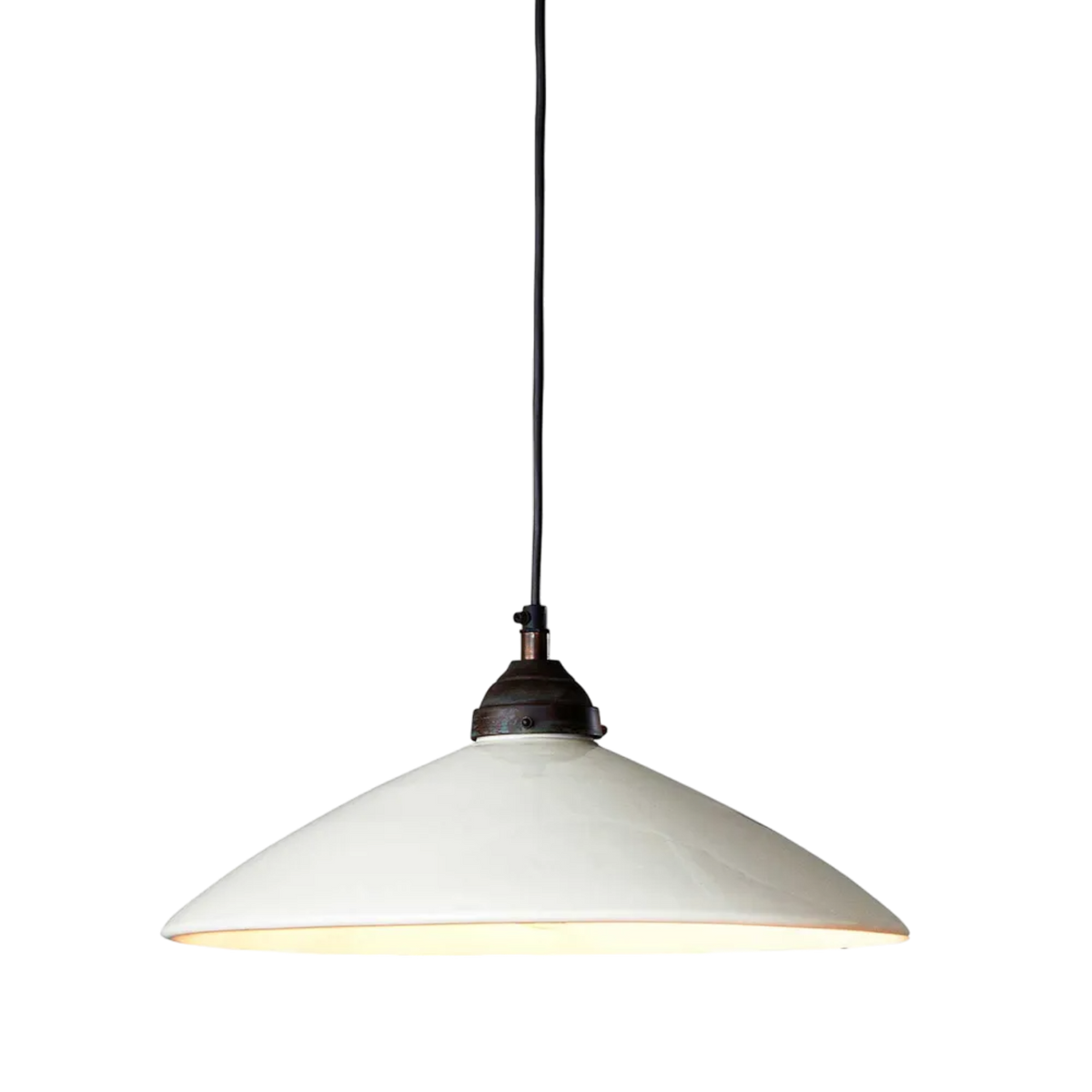 Newport Ceramic Dish Ceiling Pendant Large White