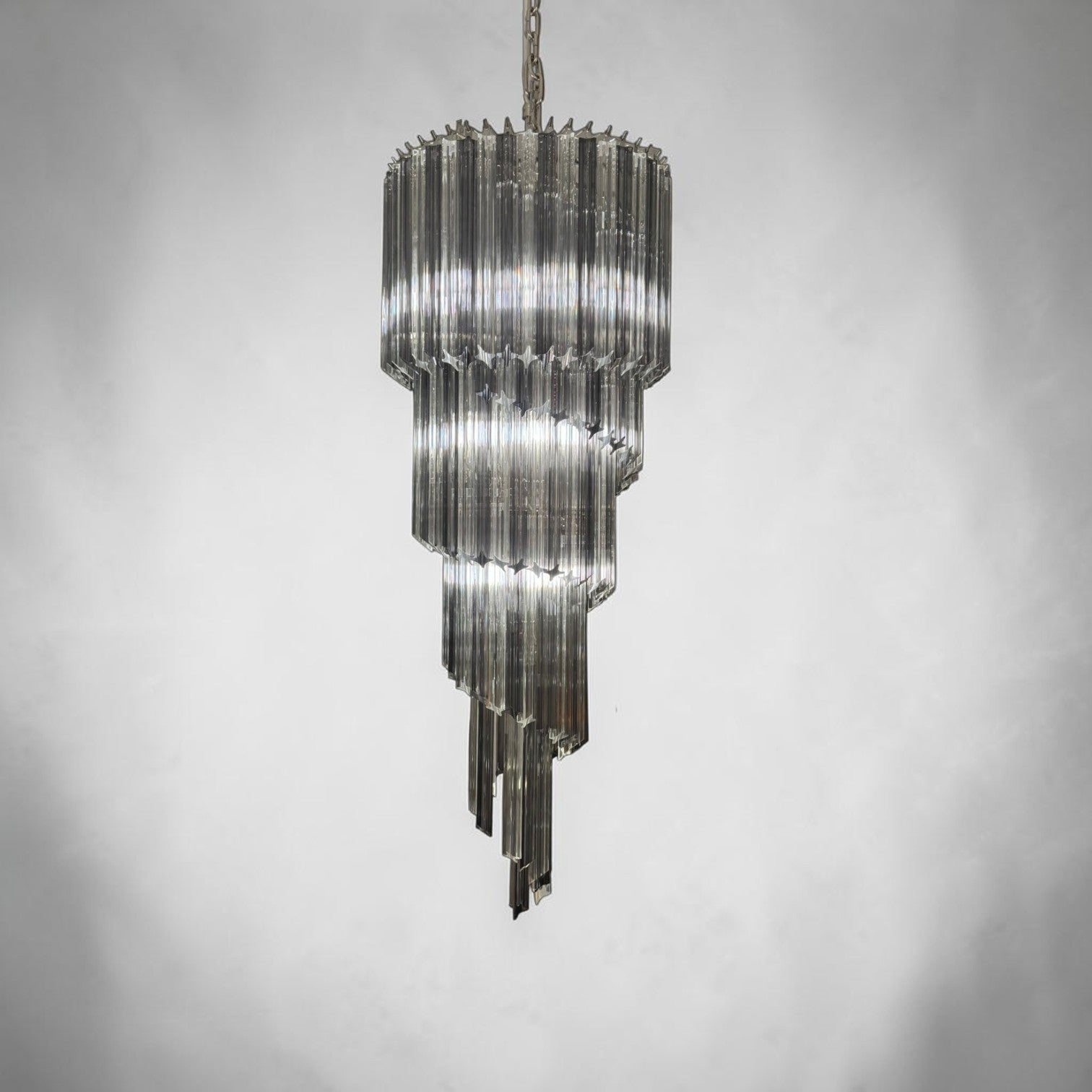 Nicola Murano Noir Spiral Chandelier - Extra Large
