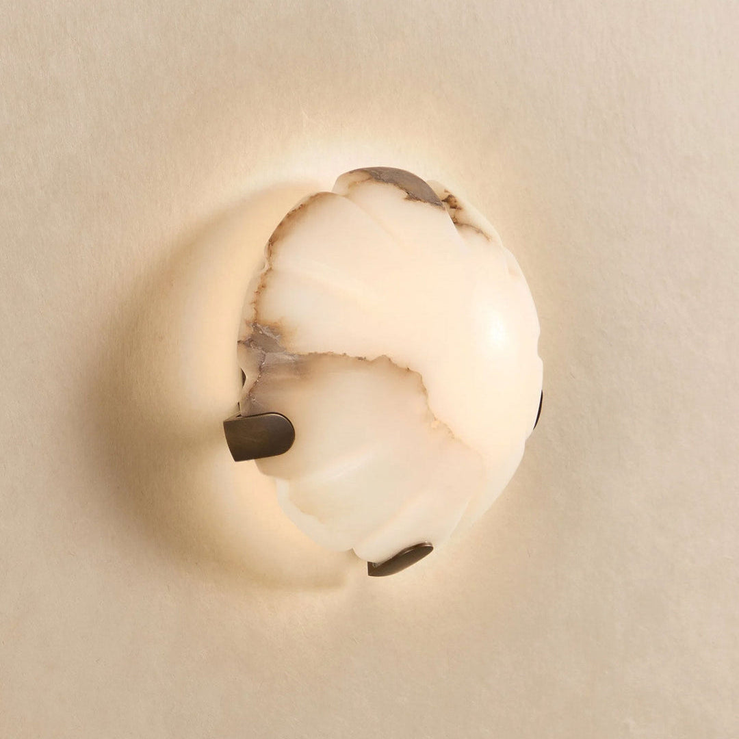 Sela Alabaster Wall Sconce - Small