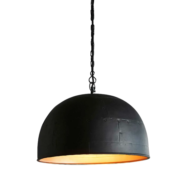 Noir Ceiling Pendant Small Black with Gold Interior (SKU ZAF10402)
