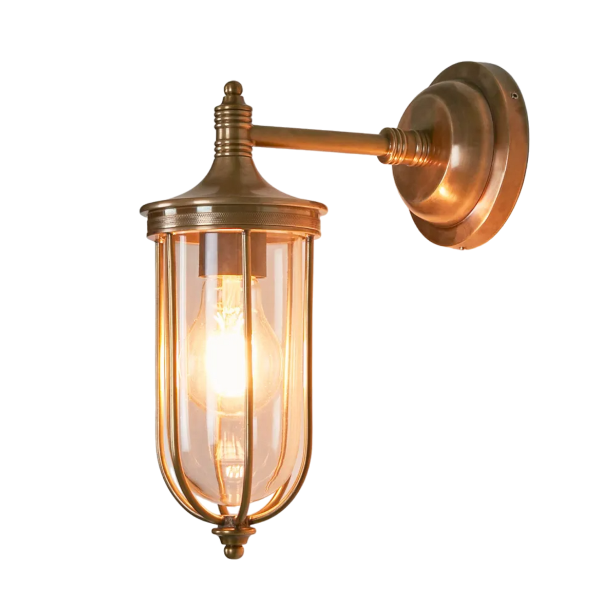 Noosa Outdoor Wall Light Antique Brass