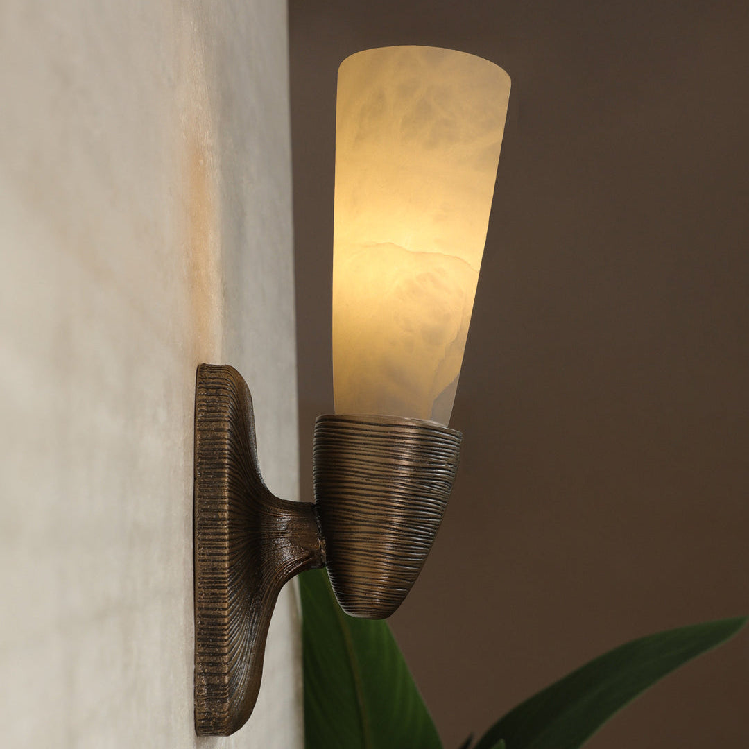 Aira Alabaster Twist Wall Sconce