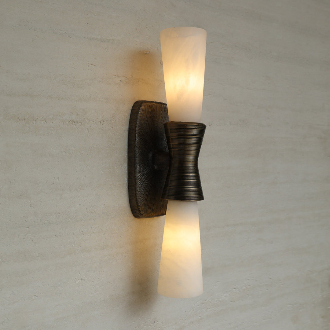 Aira Alabaster Twist Wall Sconce