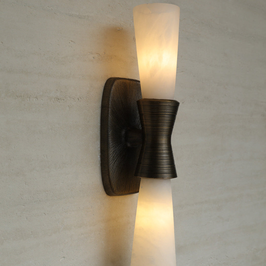 Aira Alabaster Twist Wall Sconce
