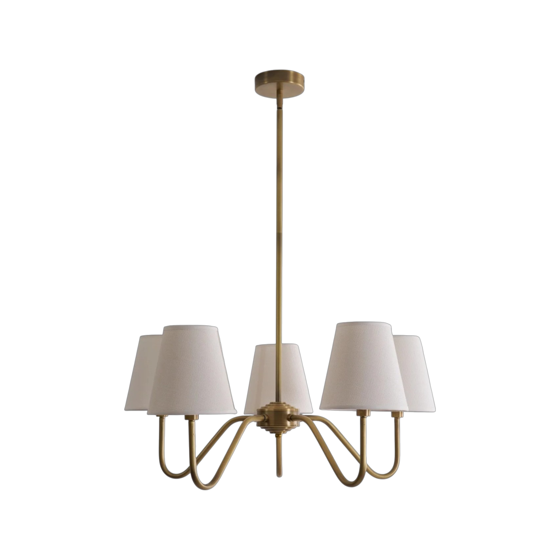 Solenne Antique Brass Chandelier (5 Lamps)