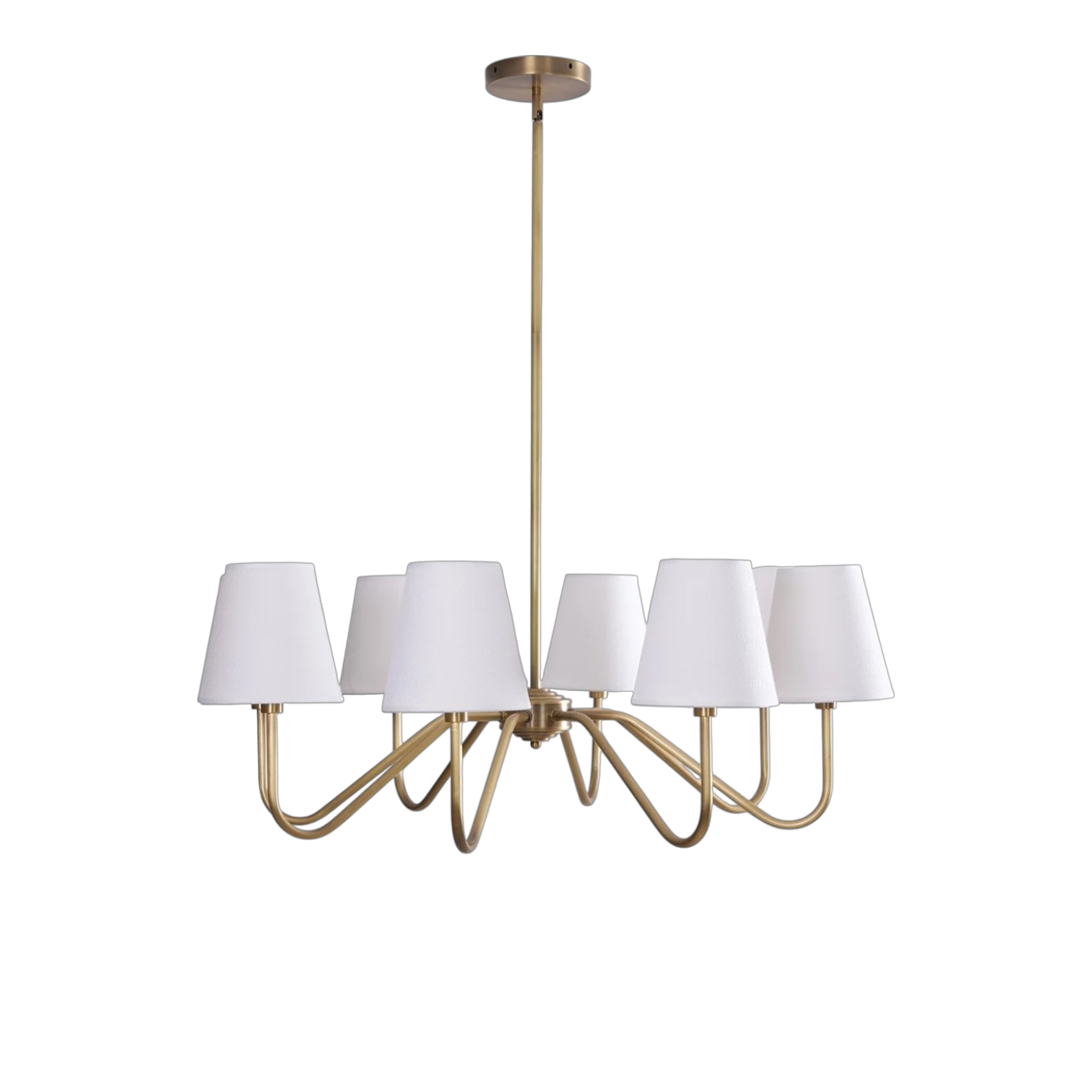 Solenne Antique Brass Chandelier (8 lamps)