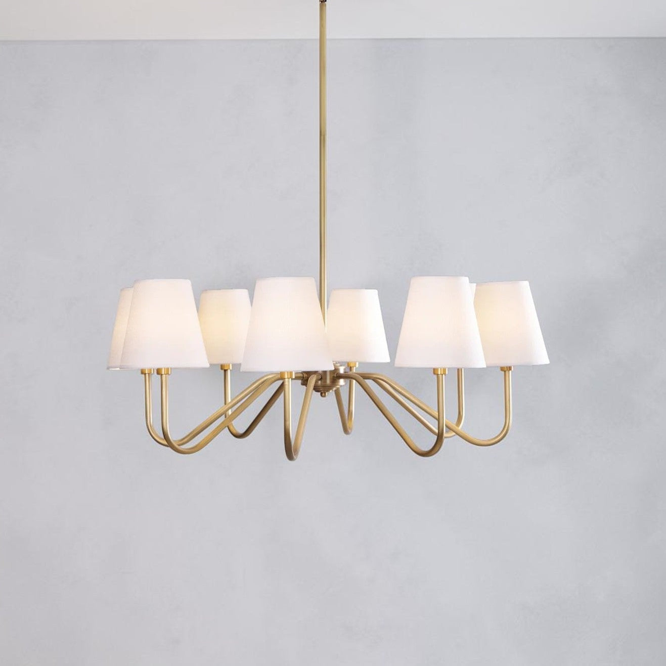 Solenne Antique Brass Chandelier (8 lamps)