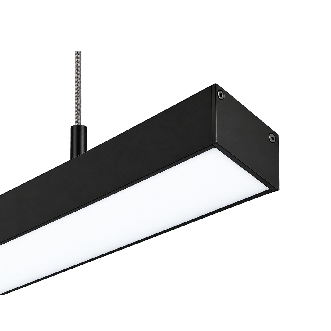 Orana Matte-Black Linear LED Pendant Lamp