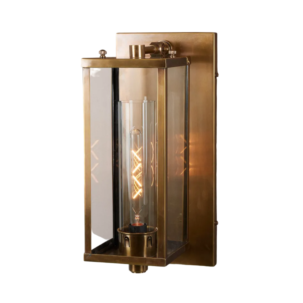 Pavillion Outdoor Wall Light Antique Brass