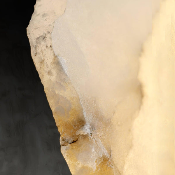 Wels Single Organic Alabaster Wall Sconce