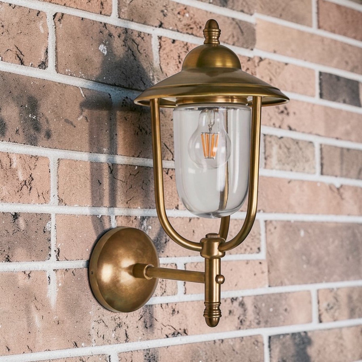 Pier Outdoor Wall Light Antique Brass