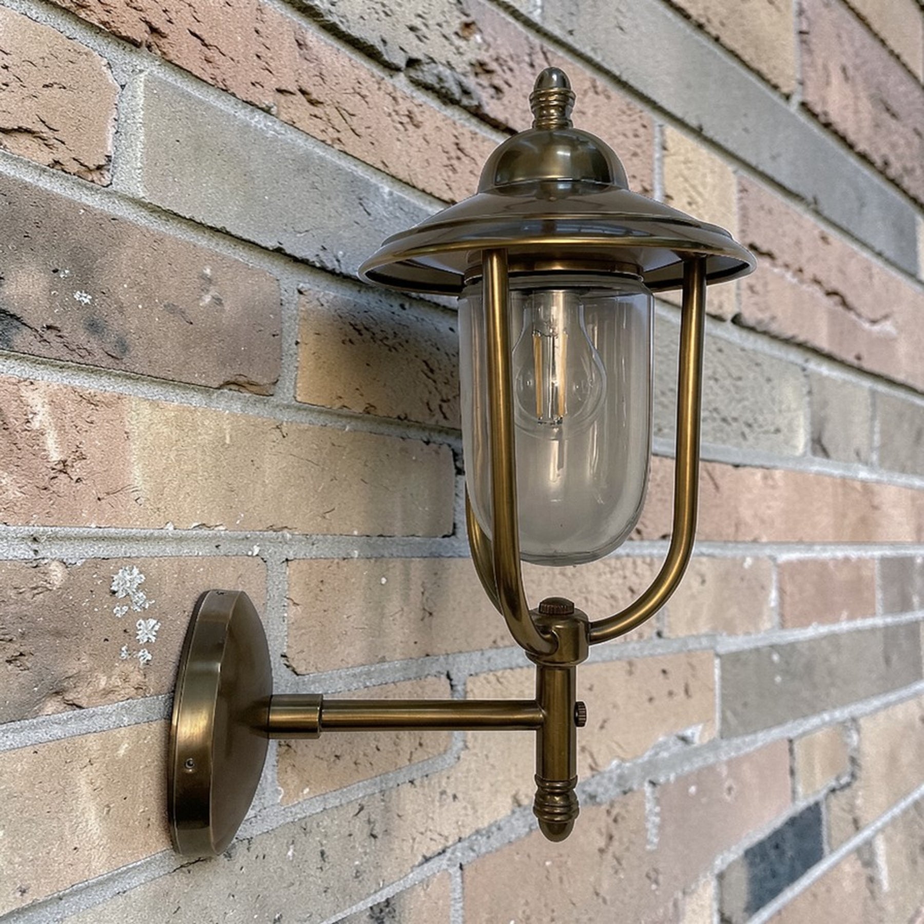 Pier Outdoor Wall Light Antique Brass