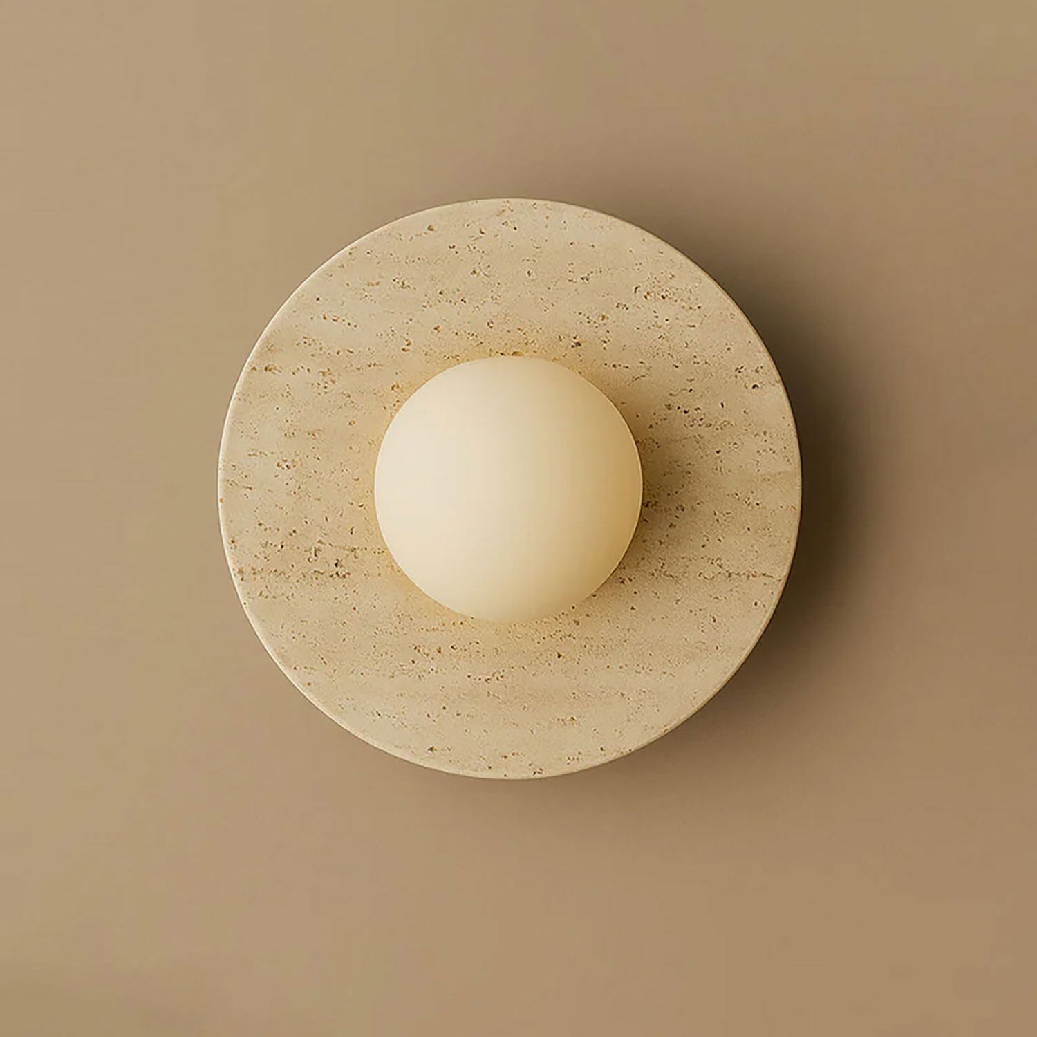 Japanese Travertine Wall Lamp