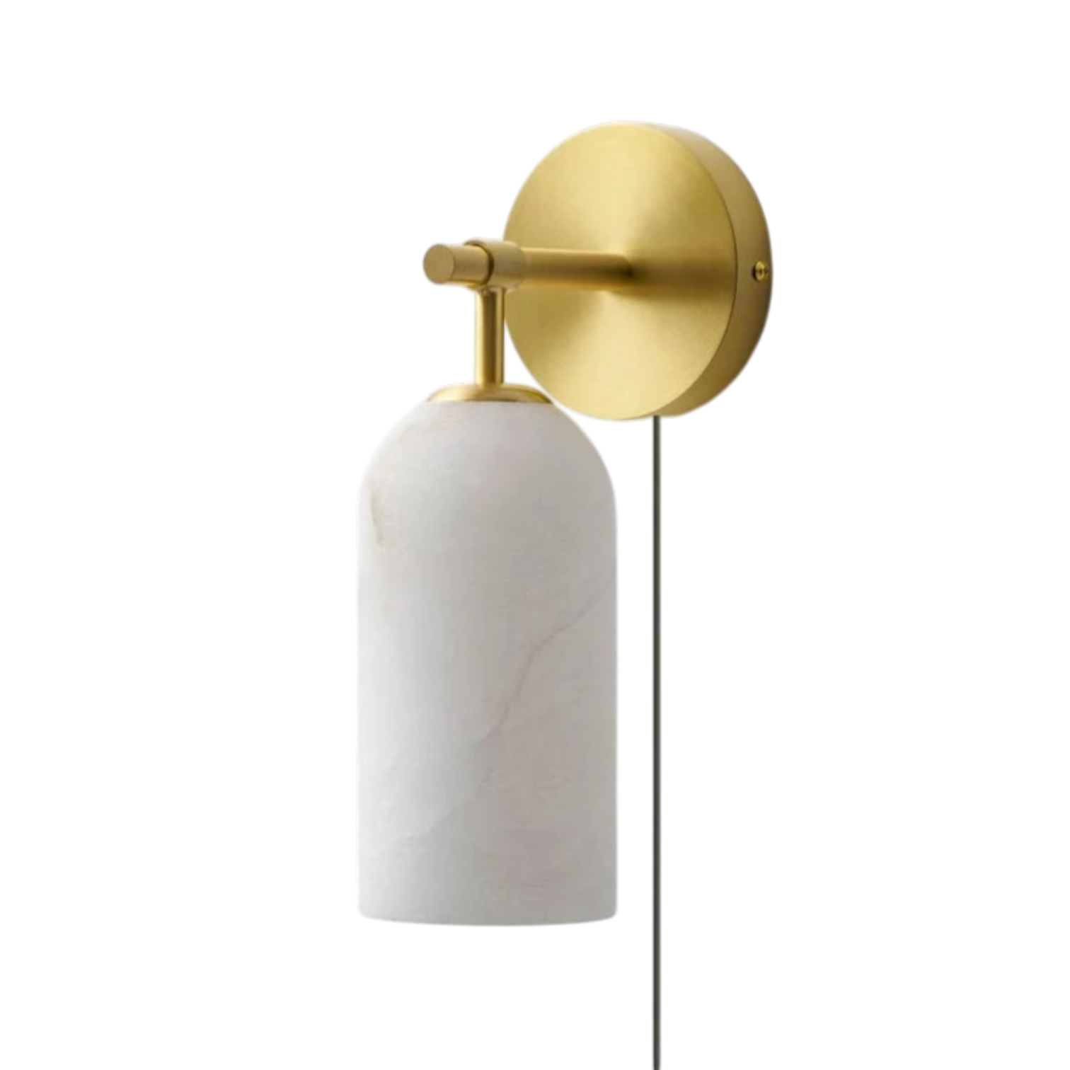 Flama Alabaster Plug-in Wall Sconce