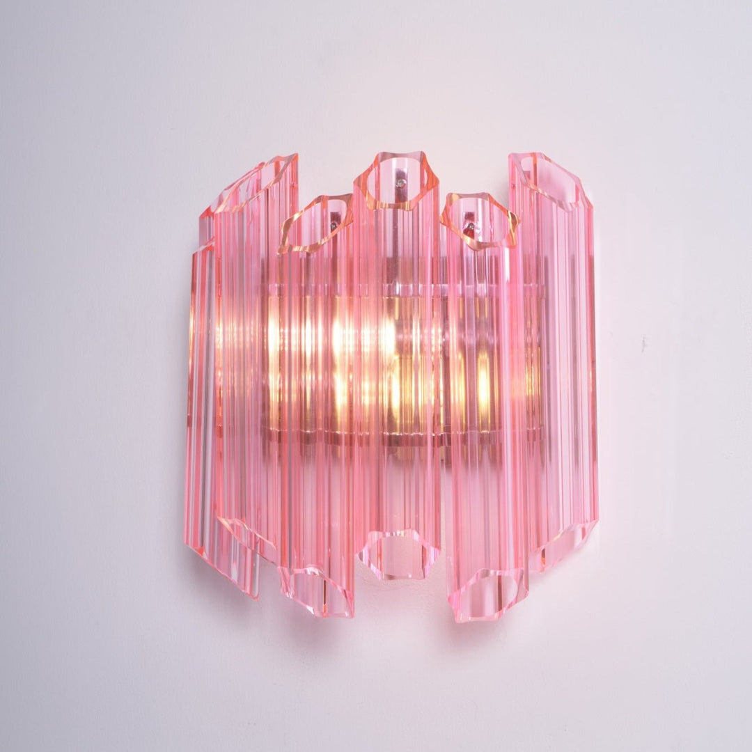 Sandria Pink Palermo Murano Wall Lamp