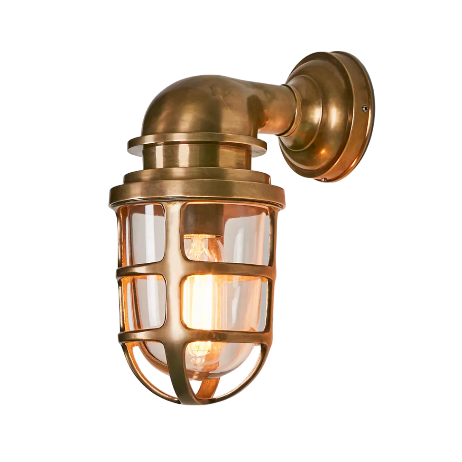 Porto Outdoor Wall Light Antique Brass