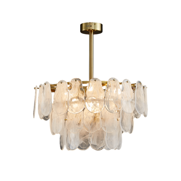 Quinn Organic Glass 3-tier Chandelier (600mm)