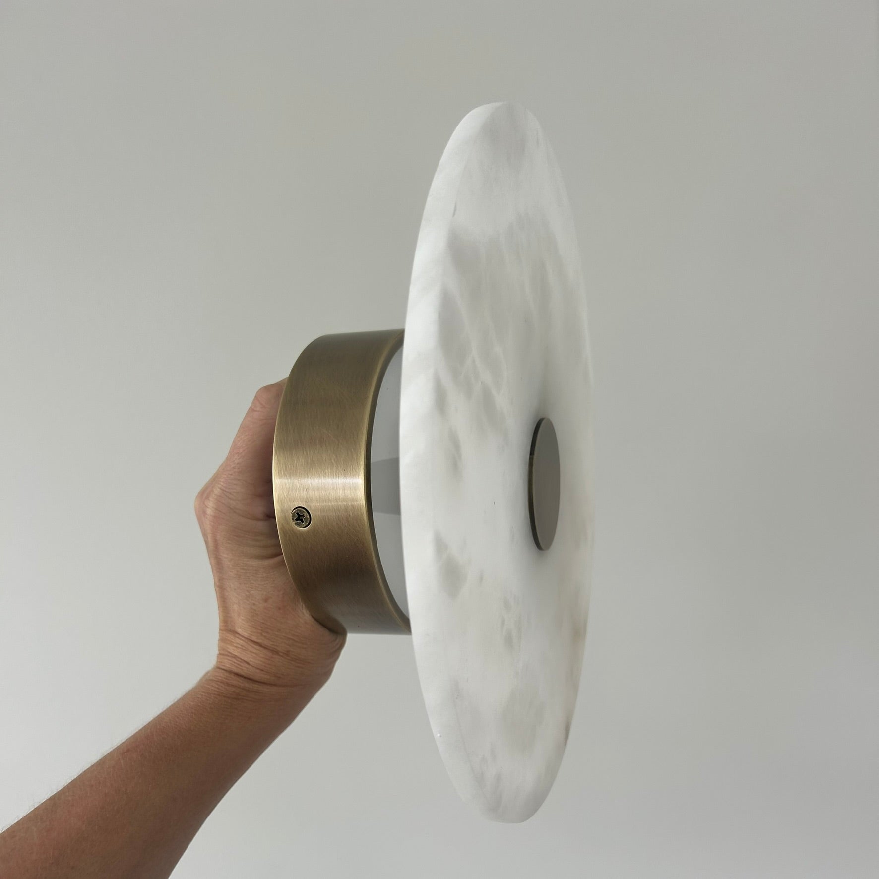 Rebecca Round Alabaster Wall Sconce