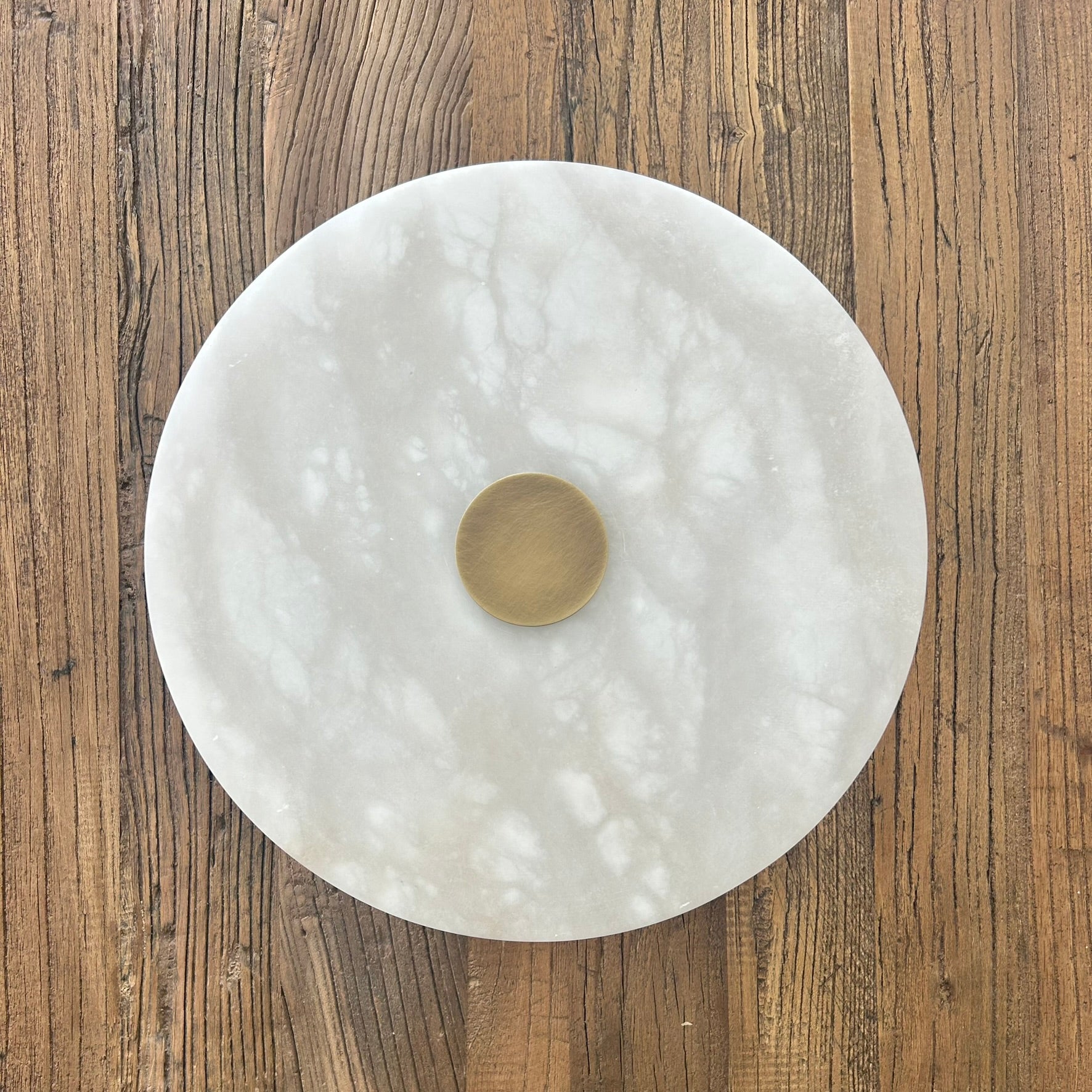Rebecca Round Alabaster Wall Sconce