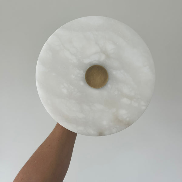 Rebecca Round Alabaster Wall Sconce
