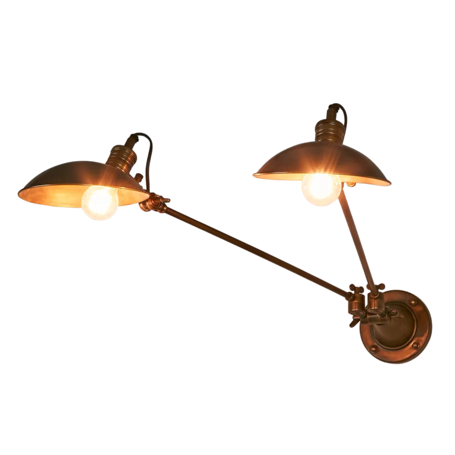 Remington Twin Antique Brass Wall Lamp ELPIM59939ALB