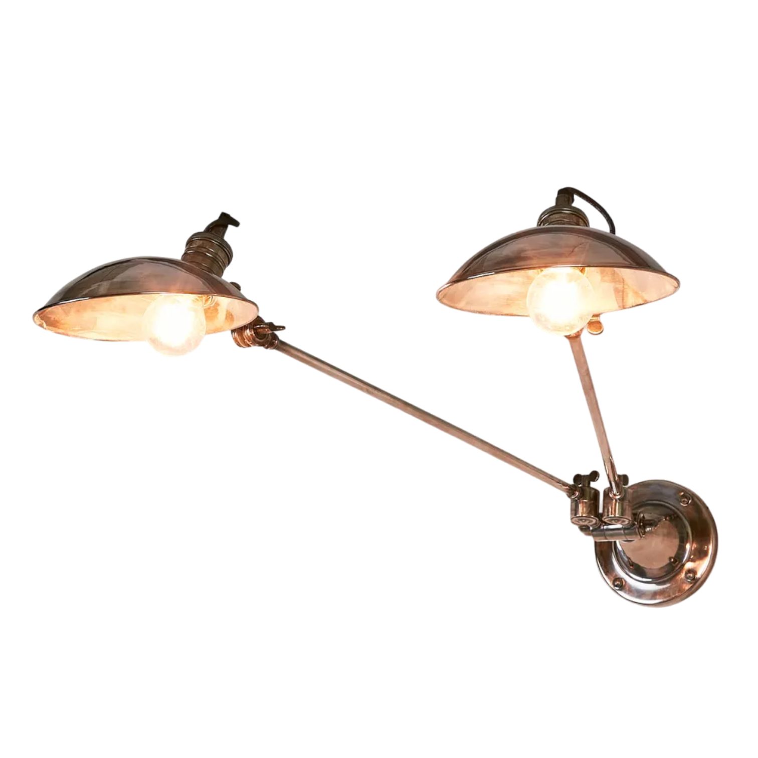 Remington Twin Antique Silver Wall Lamp ELPIM59939AS