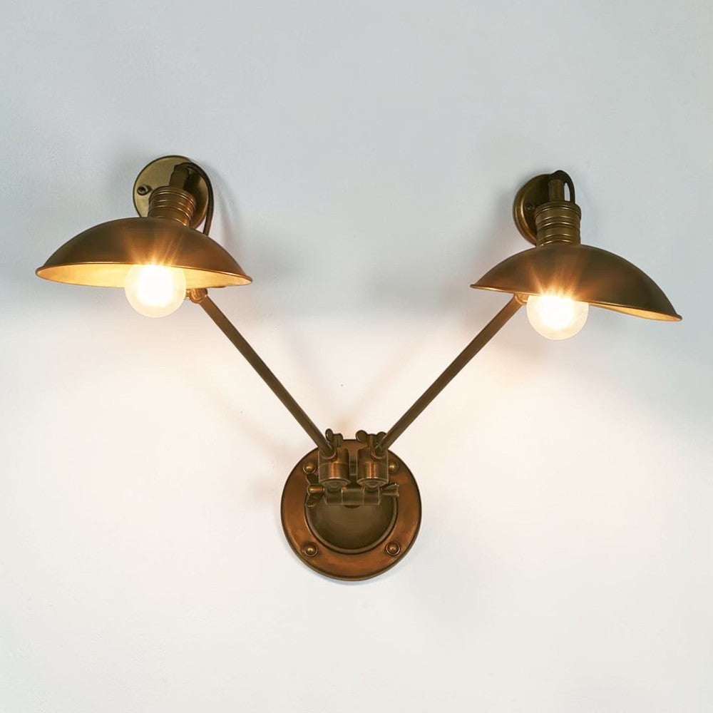Remington Twin Antique Brass Wall Lamp ELPIM59939ALB