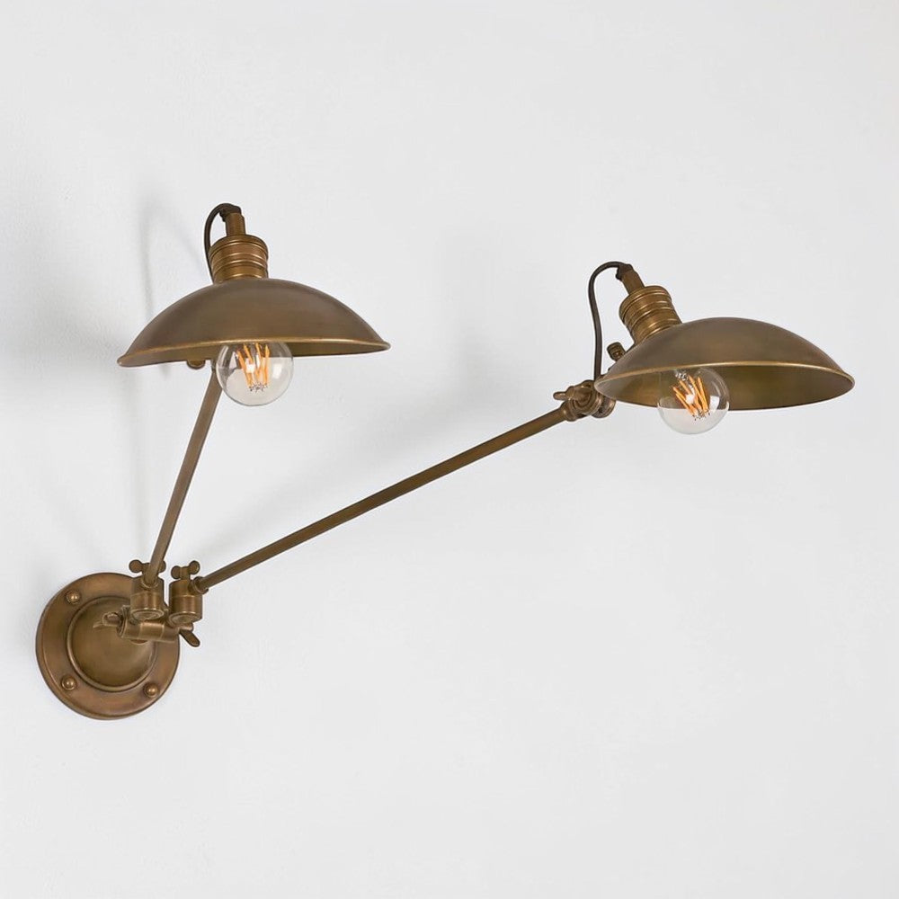 Remington Twin Antique Brass Wall Lamp ELPIM59939ALB