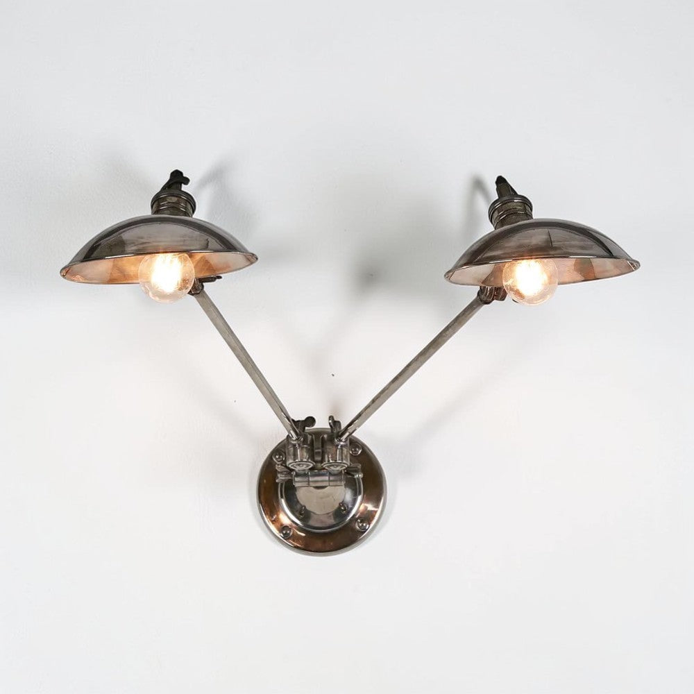 Remington Twin Antique Silver Wall Lamp ELPIM59939AS